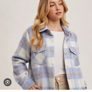 Fore plaid shacket